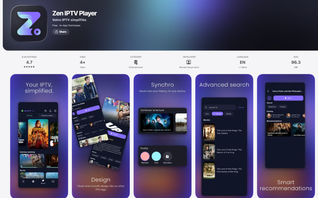 app zen player iptv